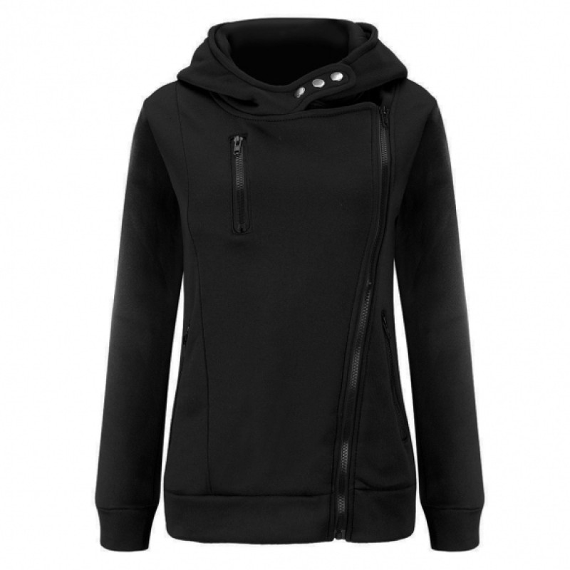 New Women Long Sleeve Hooded Hoodie Thick Cotton Outwear Casual Outdoor Slim Sweatshirt