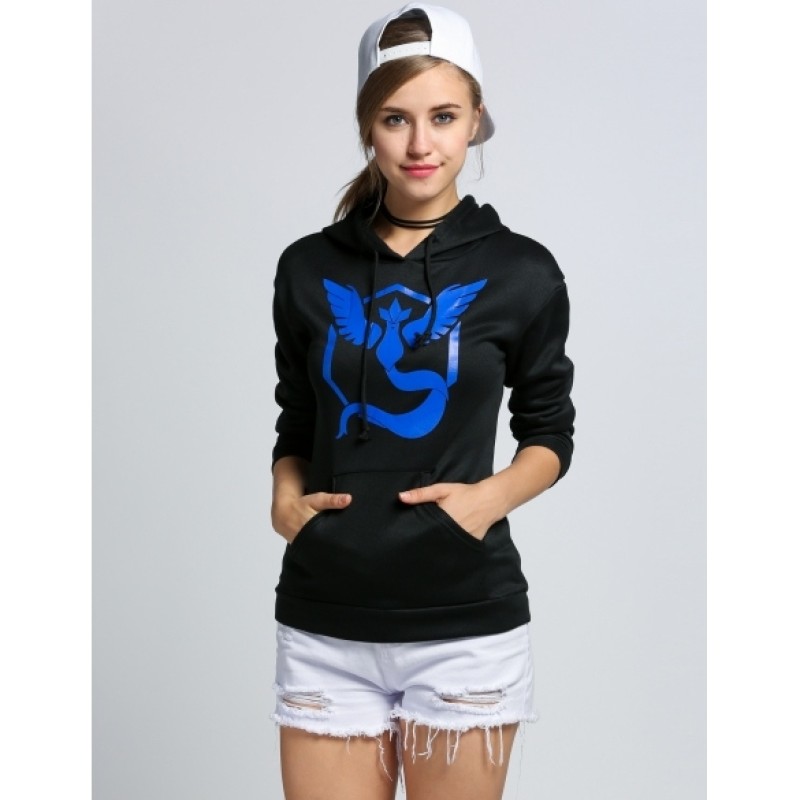 Women Casual Hooded Long Sleeve Hot Game Print Casual Hoodies Sweatshirts