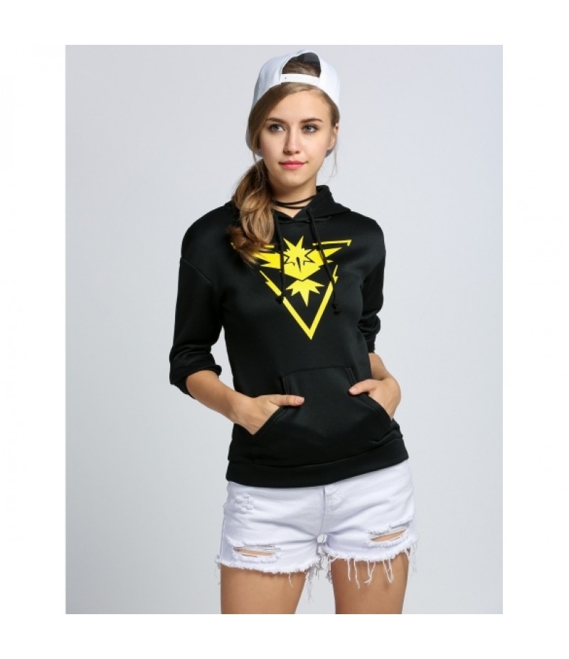 Women Casual Hooded Long Sleeve Hot Game Print Casual Hoodies Sweatshirts