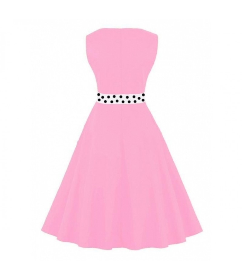 Sweetheart Neck Sleeveless Contrast Color Patchwork Swing Party Dress