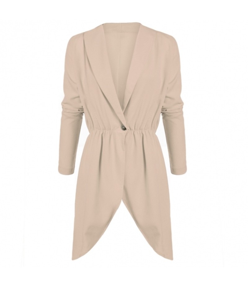 Zeagoo Stylish Women's Fitted Dip Hem Peplum Style Blazer